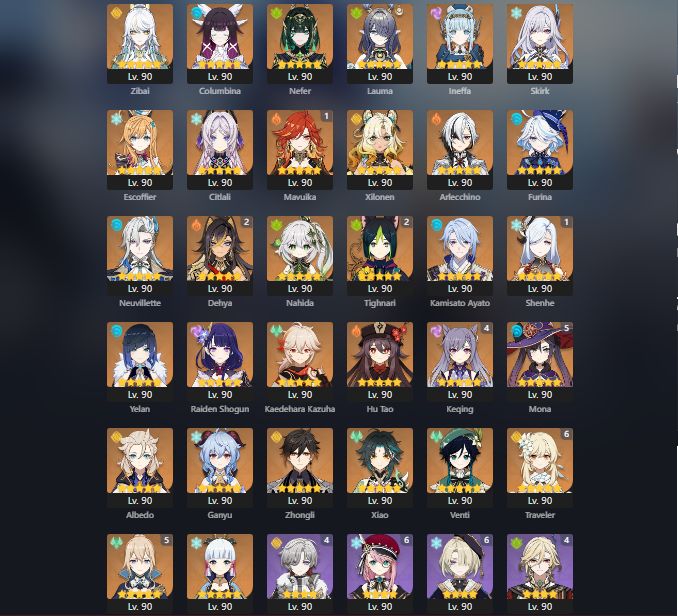 AR 60 | +30 Personagens 5 estrela, constelações e armas assinaturas