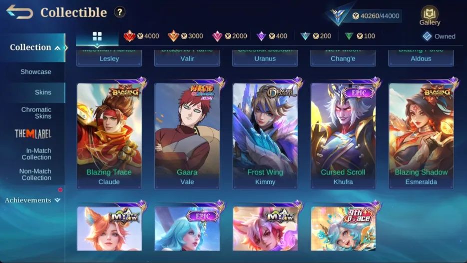CONTA MOBILE LEGENDS COM 210 SKINS [SMURF] LEIA DESCRIÇÃO