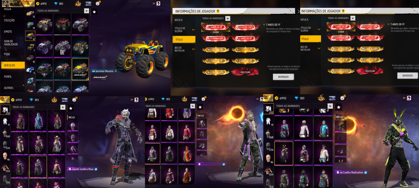 -30% FREEFIRE | PRIME 7 DESDE 2019 | BARBA CABELO ROSA RARO, ANGELICAIS E 4 EVOS
