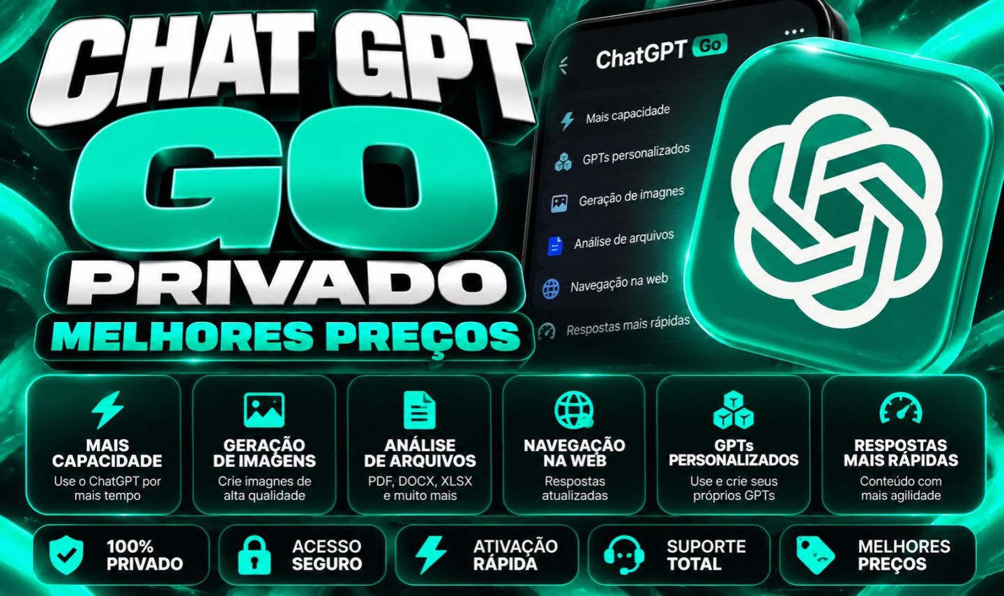 Entrega Manual-Chat Gpt Go 30 Dias - Ative na Sua Conta do Chatgpt