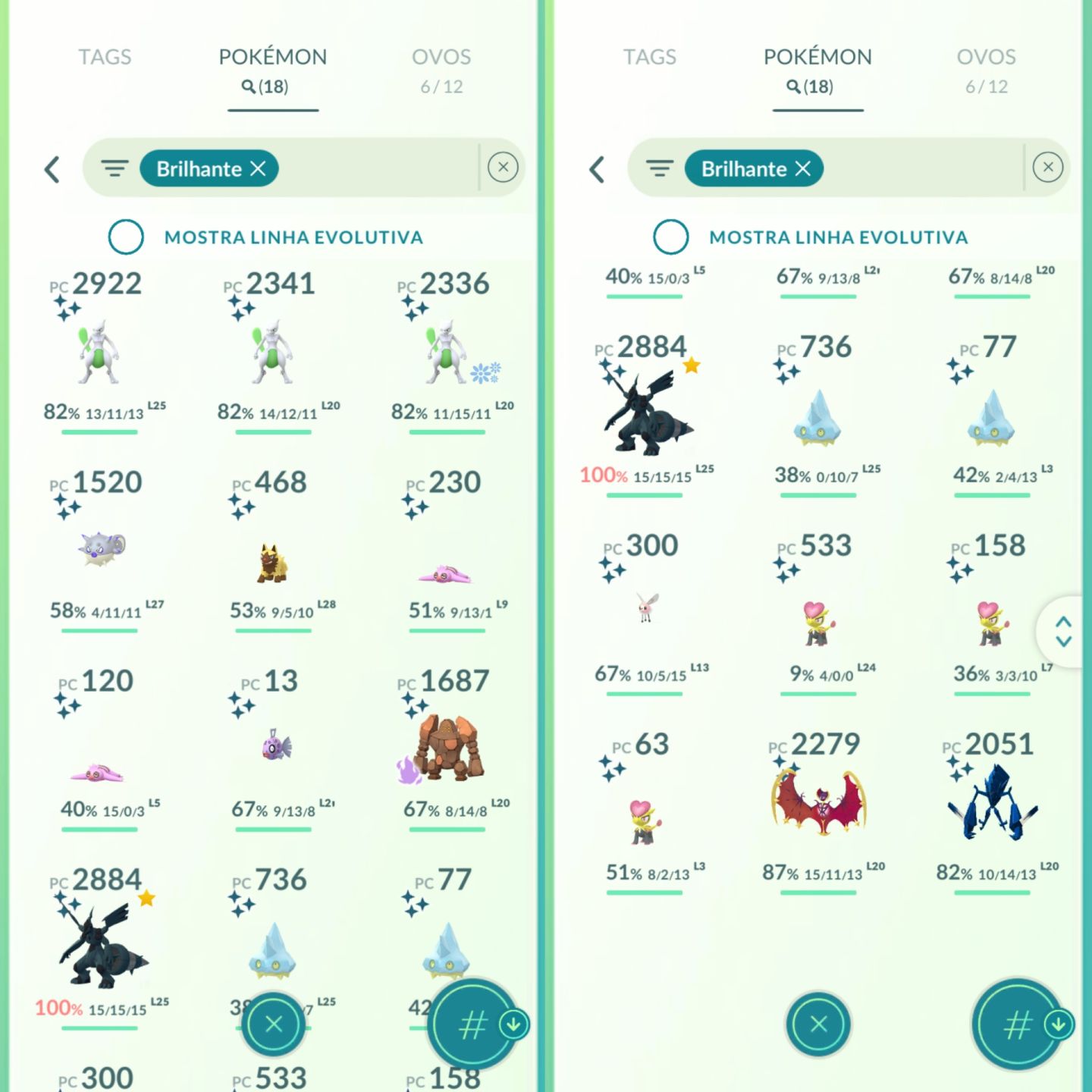 RARIDADE COM ZEKROM SHUNDO MEWTWO SHINY FUNDO E + 5 LENDARIOS SHINY - POKEMON GO