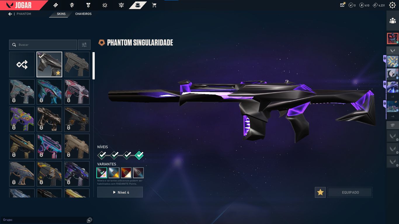 Conta valorant lvl 173 elo diamante 1