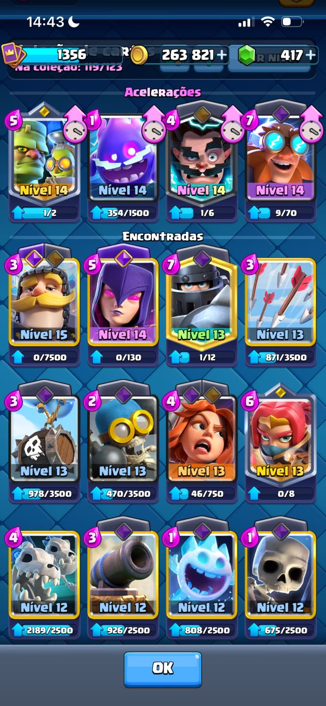 Conta de Clash Royale (arena 22)