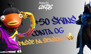 Conta fortnite com Peixoto raro com passe do rei de gelo mais 50+ skins !!!
