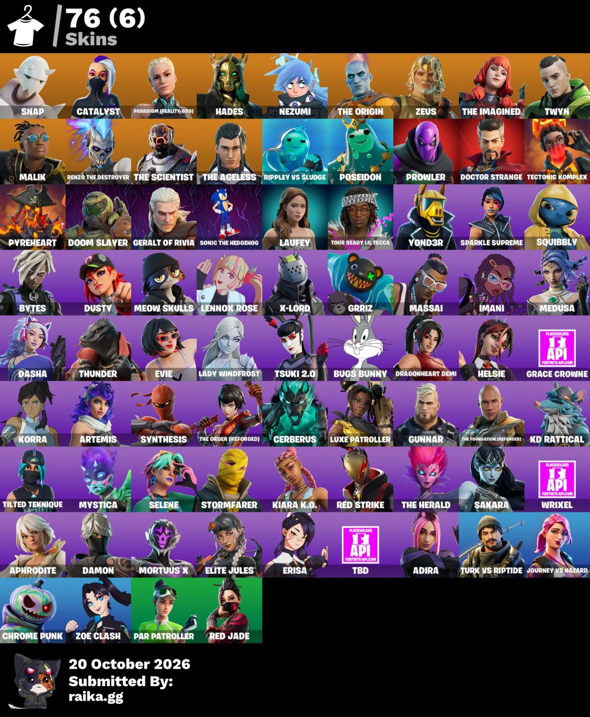 Conta de fortnite com helsie,korra,erisa, zoe clash e muito mais