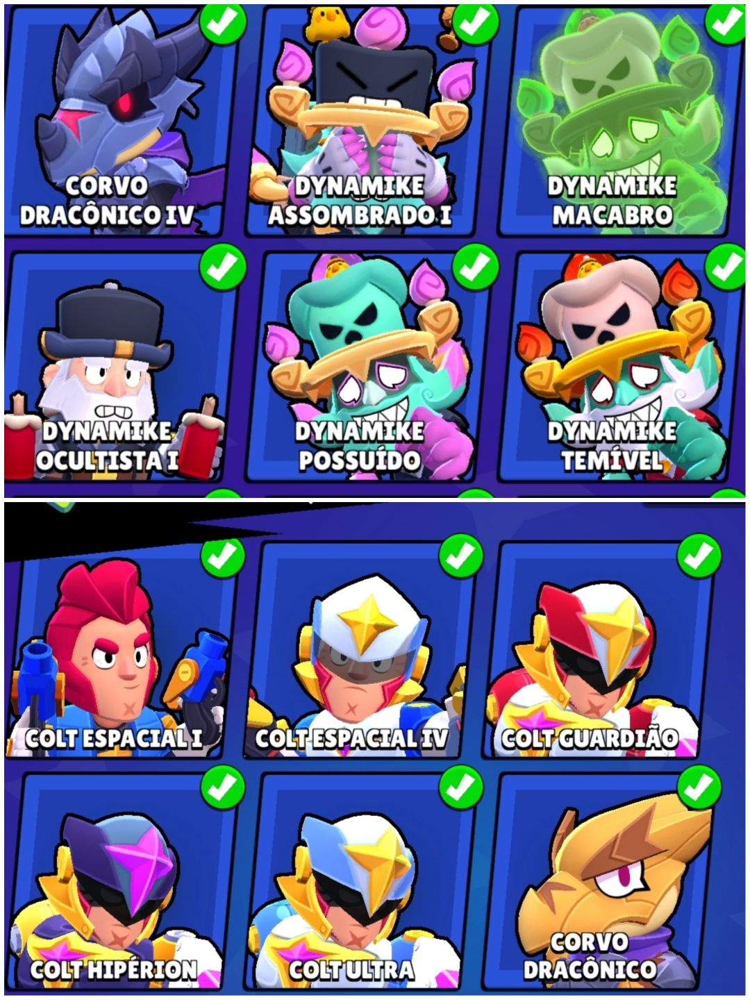 Conta Full mais de 500 Skins 44 Lendárias e 44 míticas vejam fotos e descrição