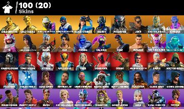 CONTA FORTNITE RARA | 100 SKINS | PSN SKINS | SKINS DE COLLAB + GTA V