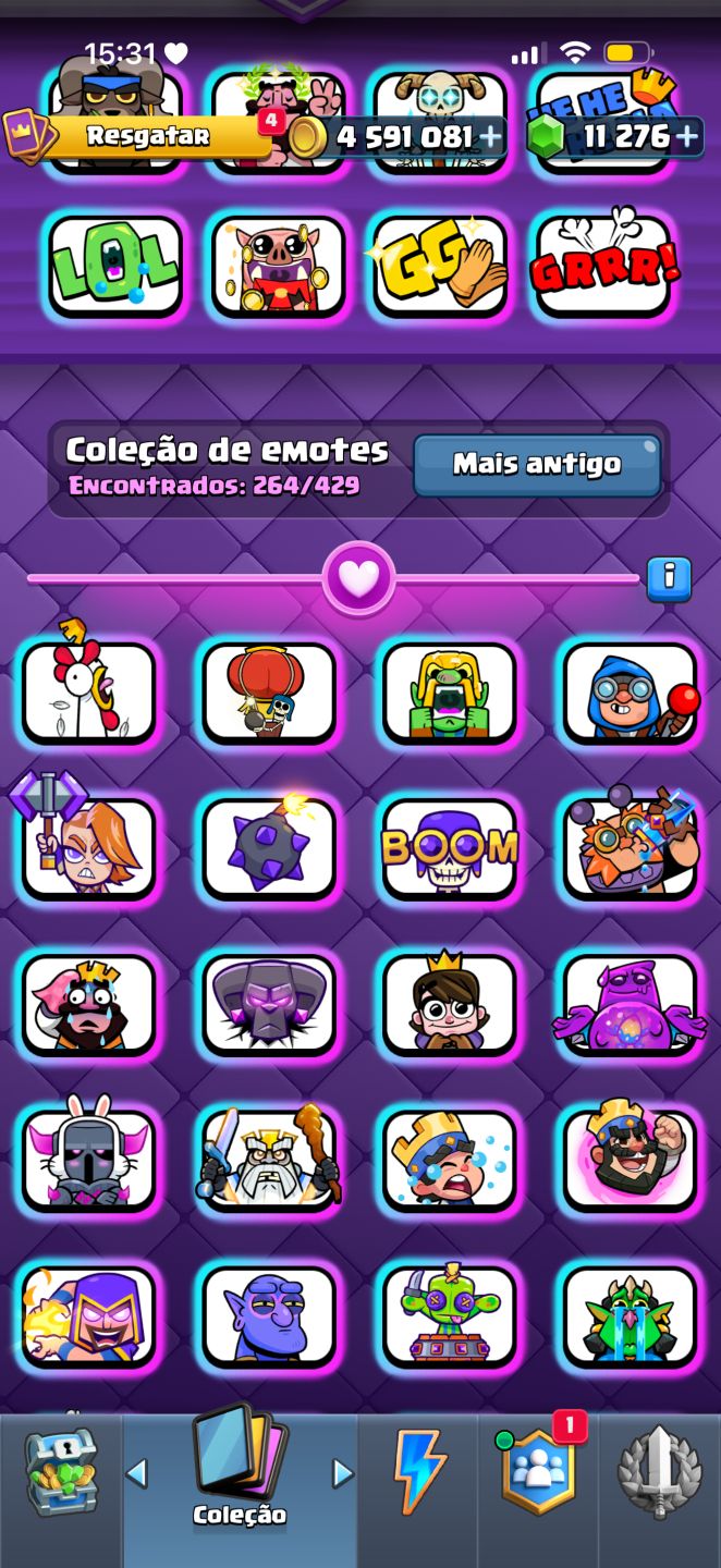 CONTA CLASH ROYALE FULL, 256+ EMOTES RARÍSSIMOS, 50 SKINS DE TORRE