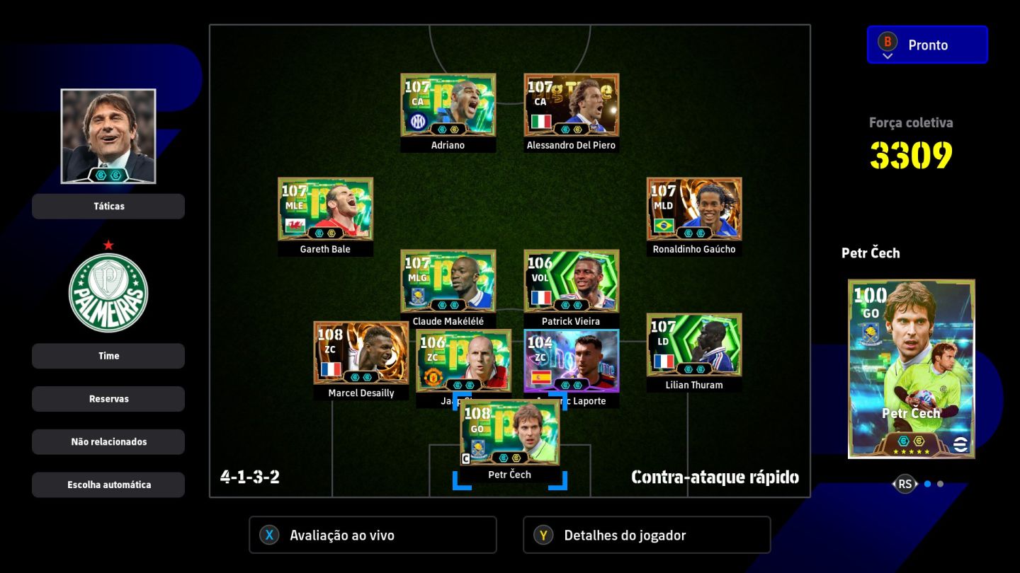 Conta efootball top forca coletiva 3309