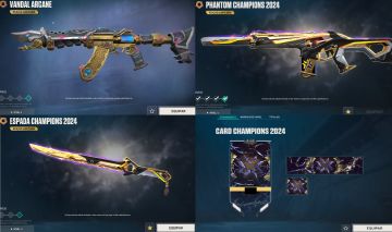 CONTA DE VALORANT COM VANDAL ARCANE E PACOTE CHAMPIONS 2024.