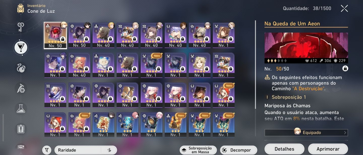 Conta Iniciante (35) - Saber + Gilgamesh + Dan Heng PT e mais! | Pity Garantido