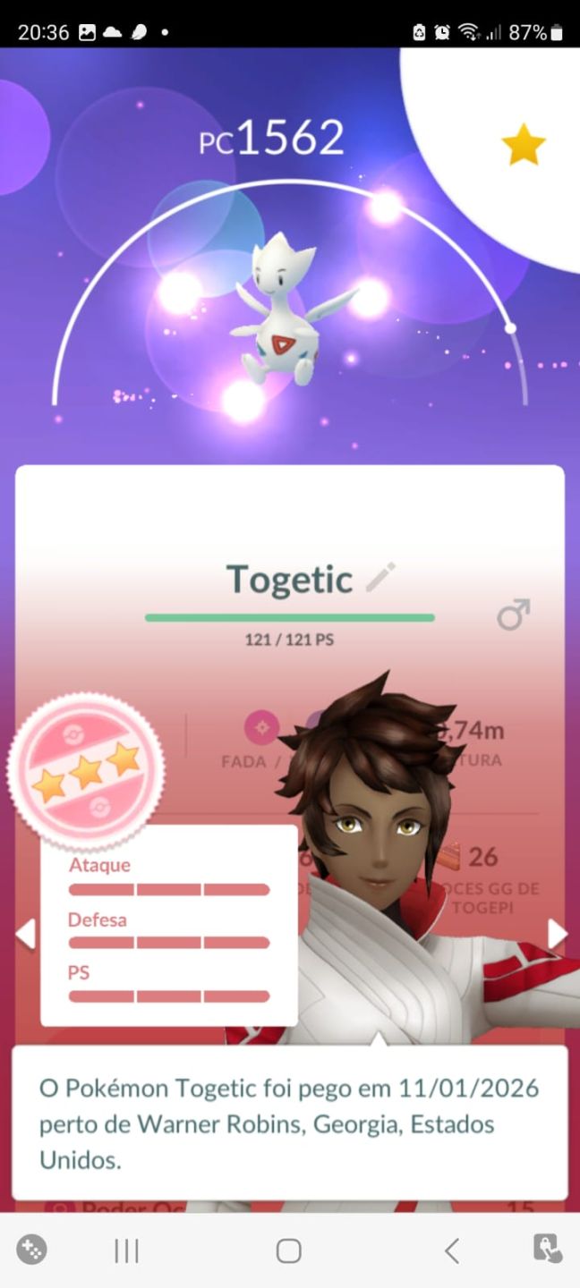 Conta Pokemon Go nível 58 Brilhantes Raros