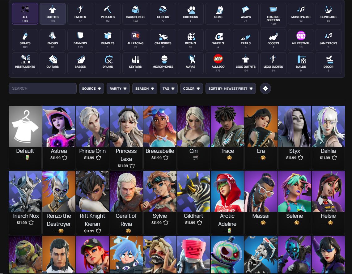 Conta Fortnite RARA -Travis Scott - glow + skins e picaretas tryhard+ 1185 Itens