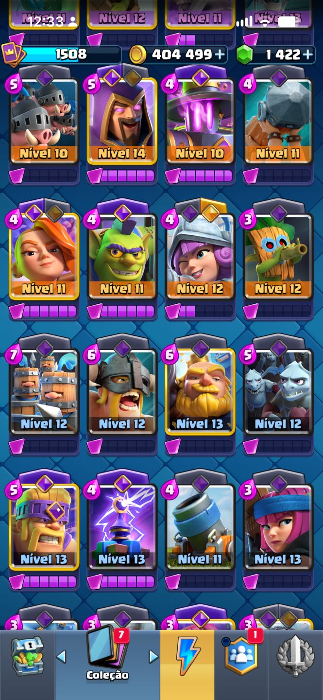 CONTA DE CLASH ROYALE COM TODAS AS CARTAS DO JOGO