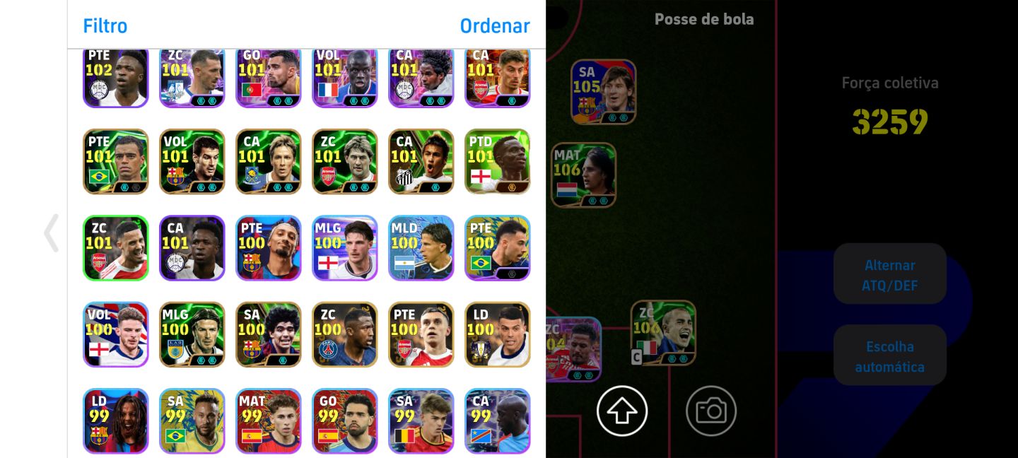 Conta eFootball BRABA do Gullit, Zola e Pelé