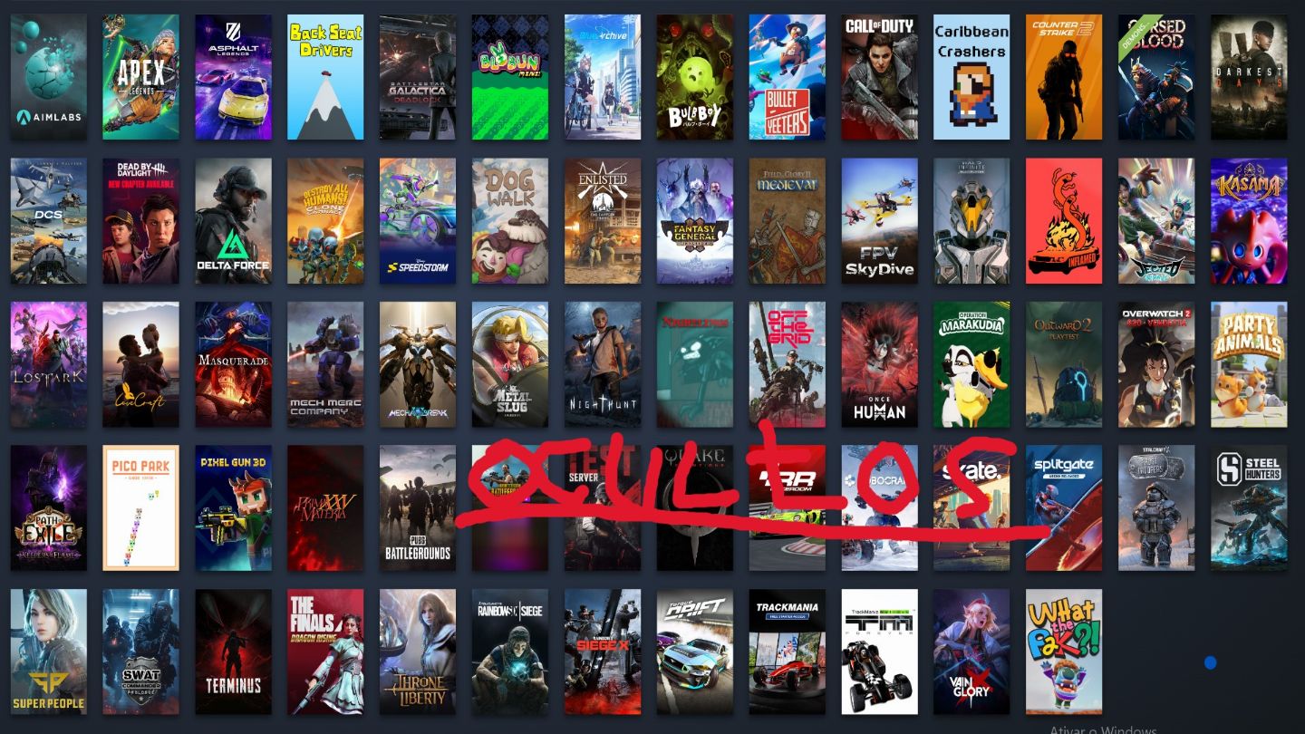 Conta steam com 35 jogos ,12 anos , avaliada em 2600