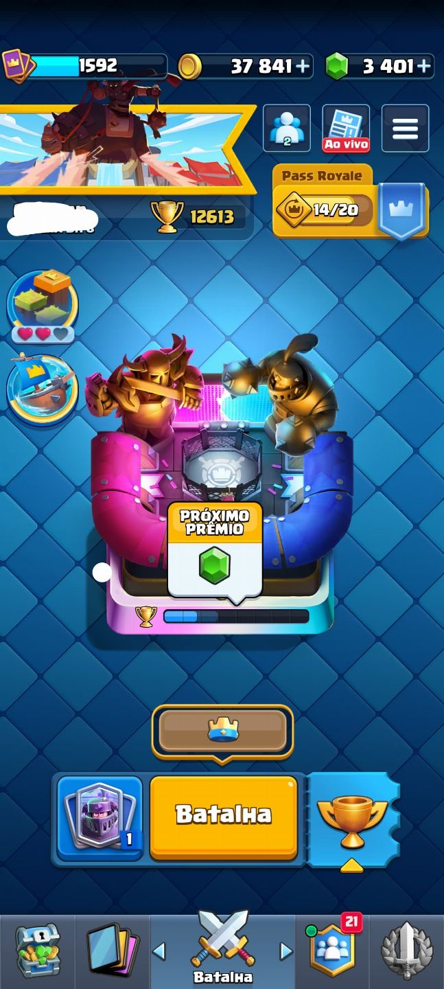 Conta Clash Royale de 9 anos com emblemas e emojis raros