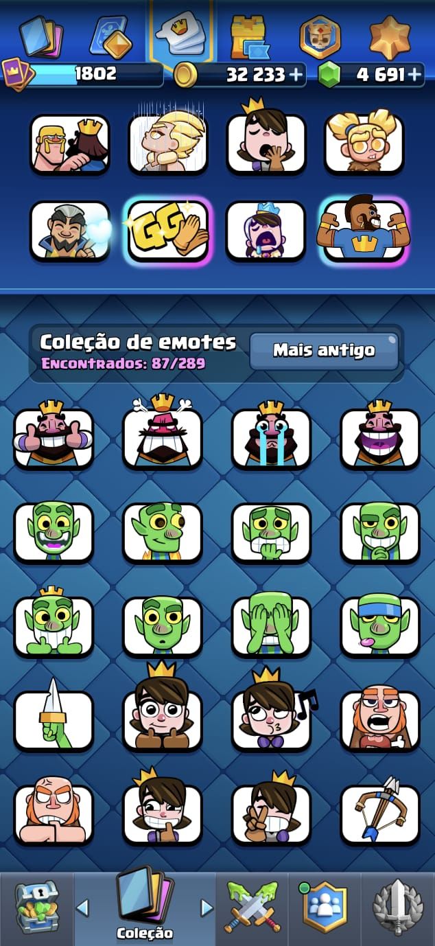 CONTA CLASH ROYALE META TOTAL UPADA