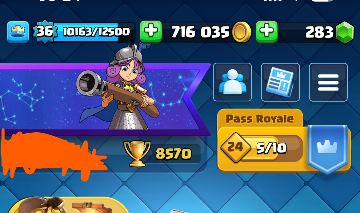 CONTA CLASH ROYALE 8500+