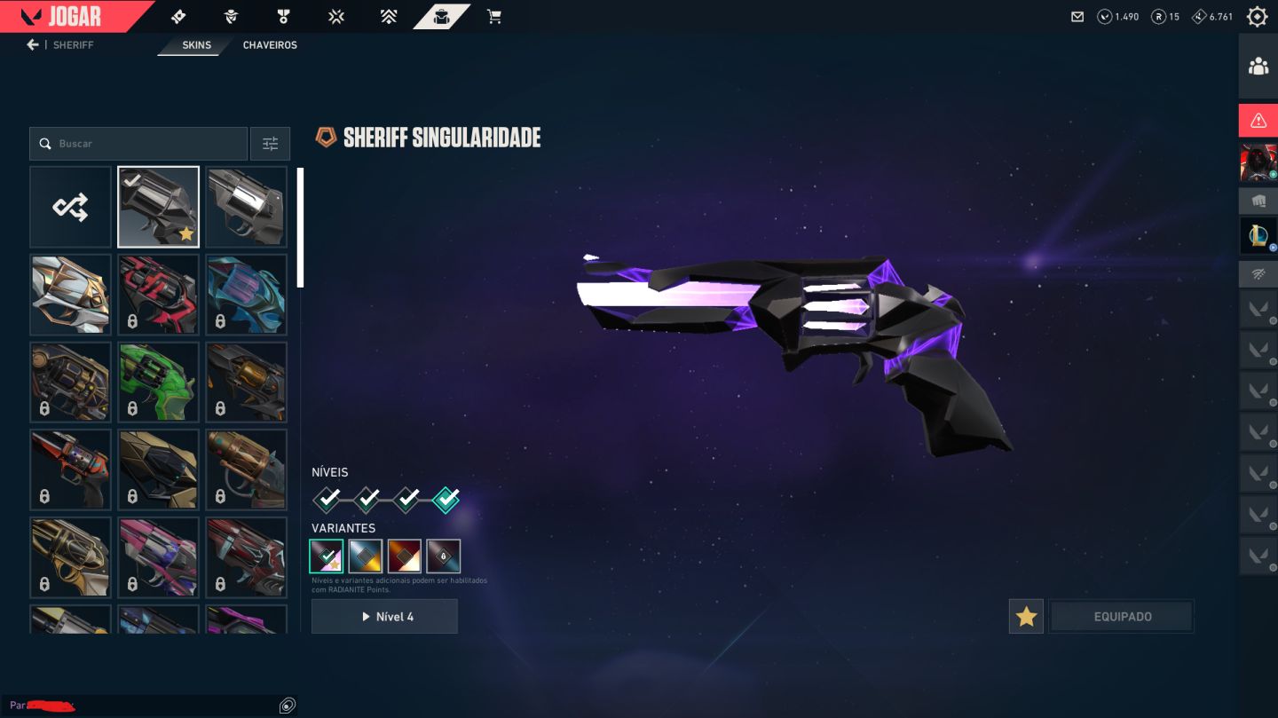 CONTA DE VALORANT COM VARIAS SKINS PLATINA 3