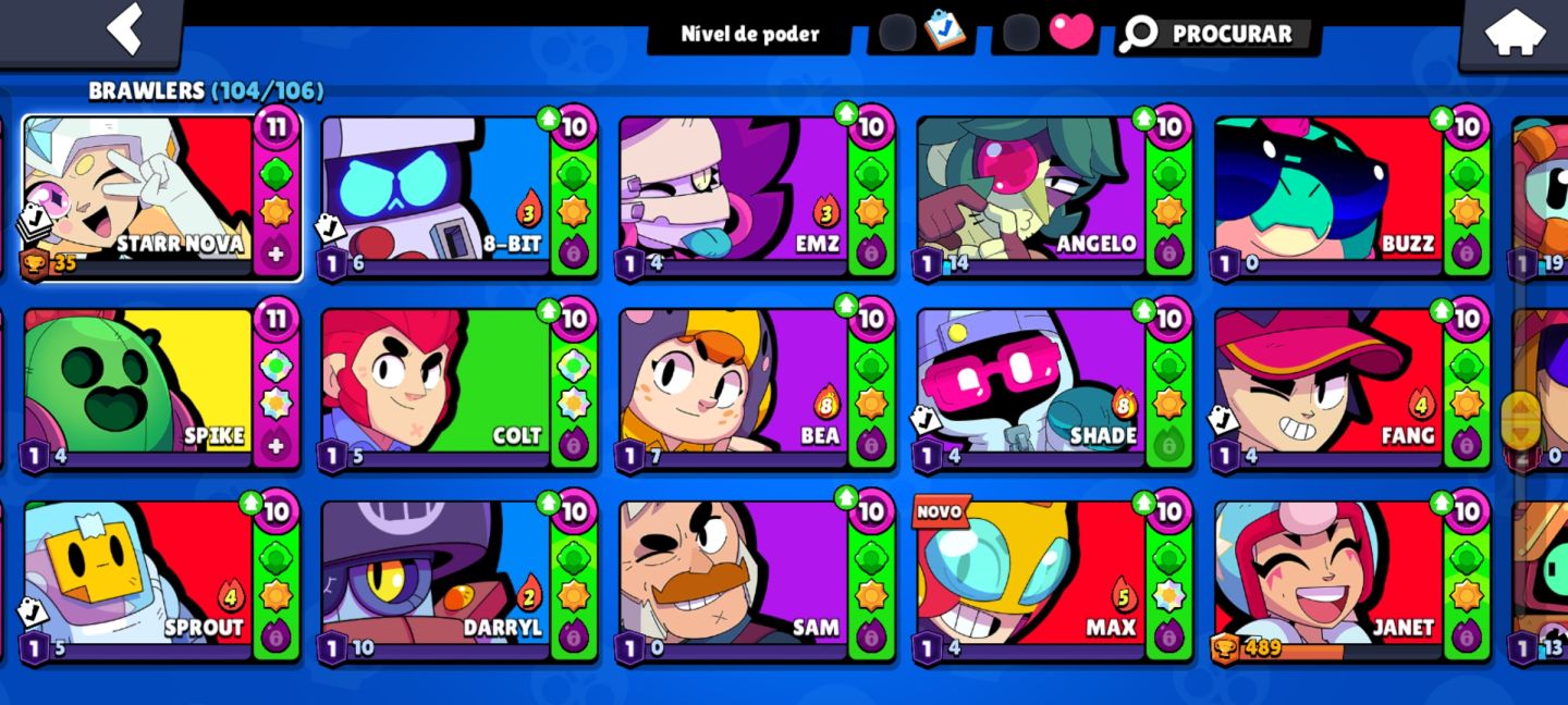 CONTA BRAWL STARS COMPLETA
