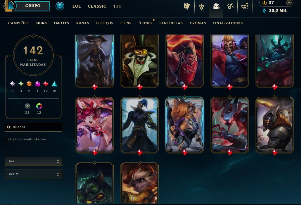 Conta 150 skins - full acesso - icones antigos