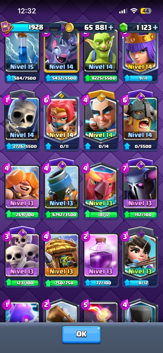 Conta Clash Royale conta upaderrima
