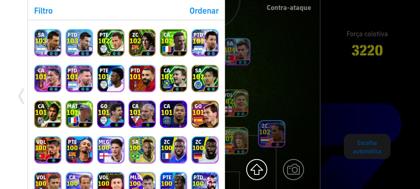 CONTA COM 3220 DE FORÇA + TIME LEGENDS + DESAILLY BIG TIME + PUYOL++
