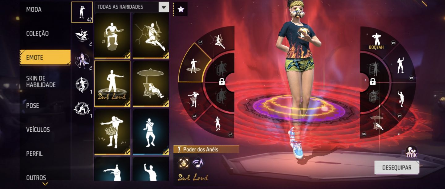 Conta de Free Fire com 2,3,7,8 passe, Incubadora Fitinha, kit angelical.