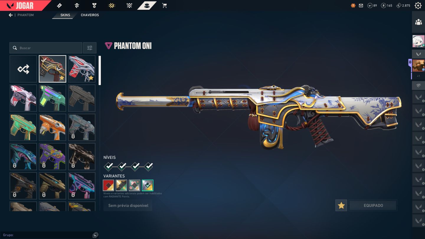 Conta de valorant com varias skin