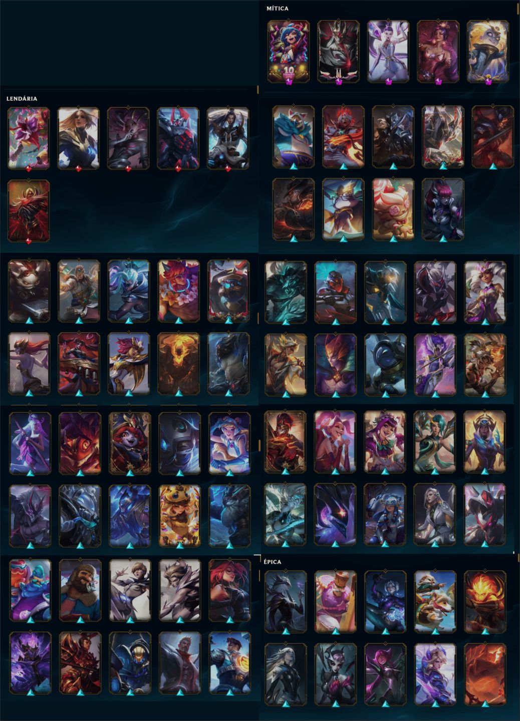 CONTA LOL NV 437 | TODOS CHAMPS | 172 SKINS | ACC OFERTAS | EX-MESTRE/GM