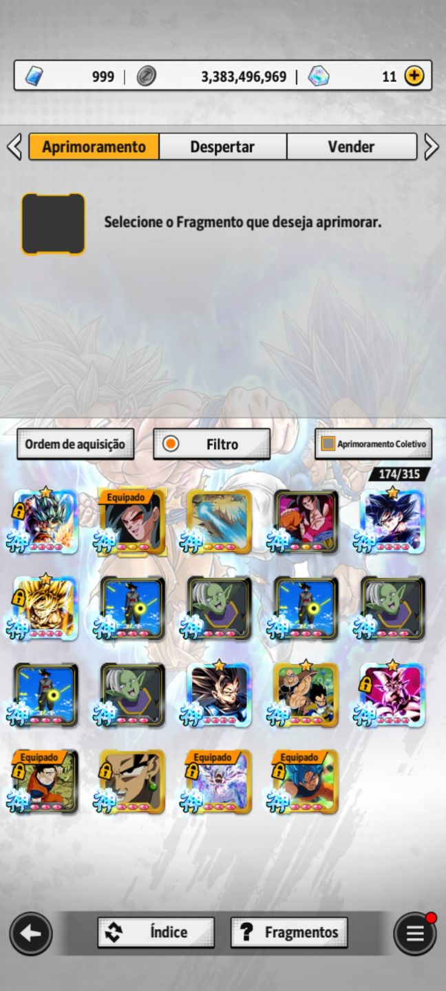Conta end game dragon ball legends com 12 ultras