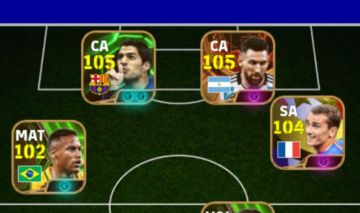 Conta eFootball mobile Messi 2022 e Suarez e Neymar das olimpíadas