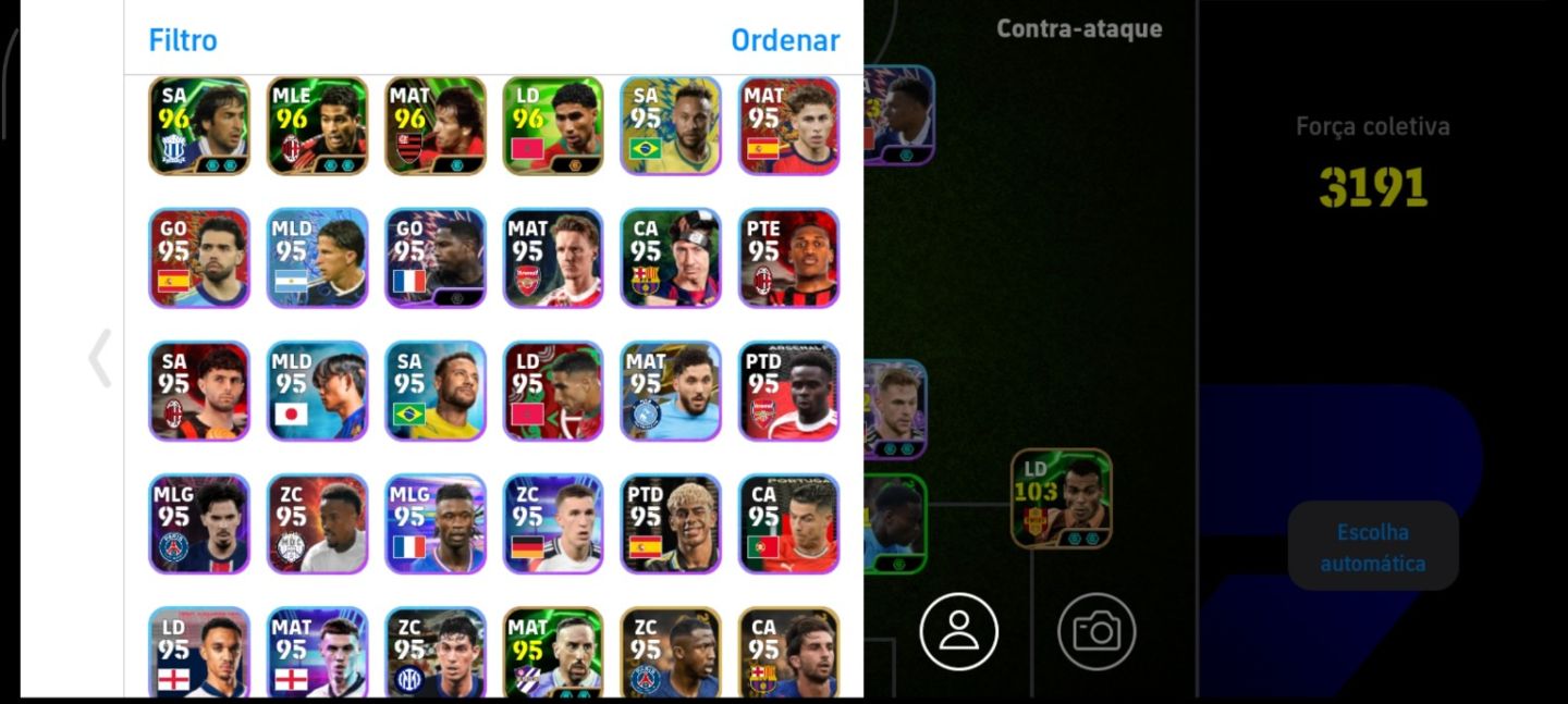 Conta eFootball TOP | Buffon 105, Neymar BT, Cafu 103, Pack França