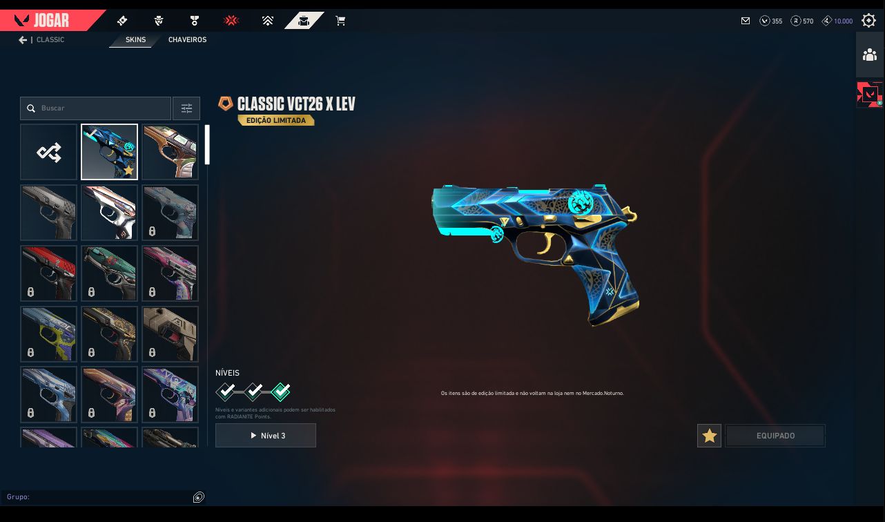 Conta Valorant Level 346 | Todos os Agentes | Champions 2026