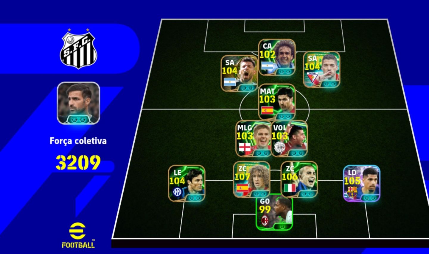 CONTA eFOOTBALL 3209 DE FORÇA! TIME ABSURDO COM LENDAS & JOGADORES TOP!