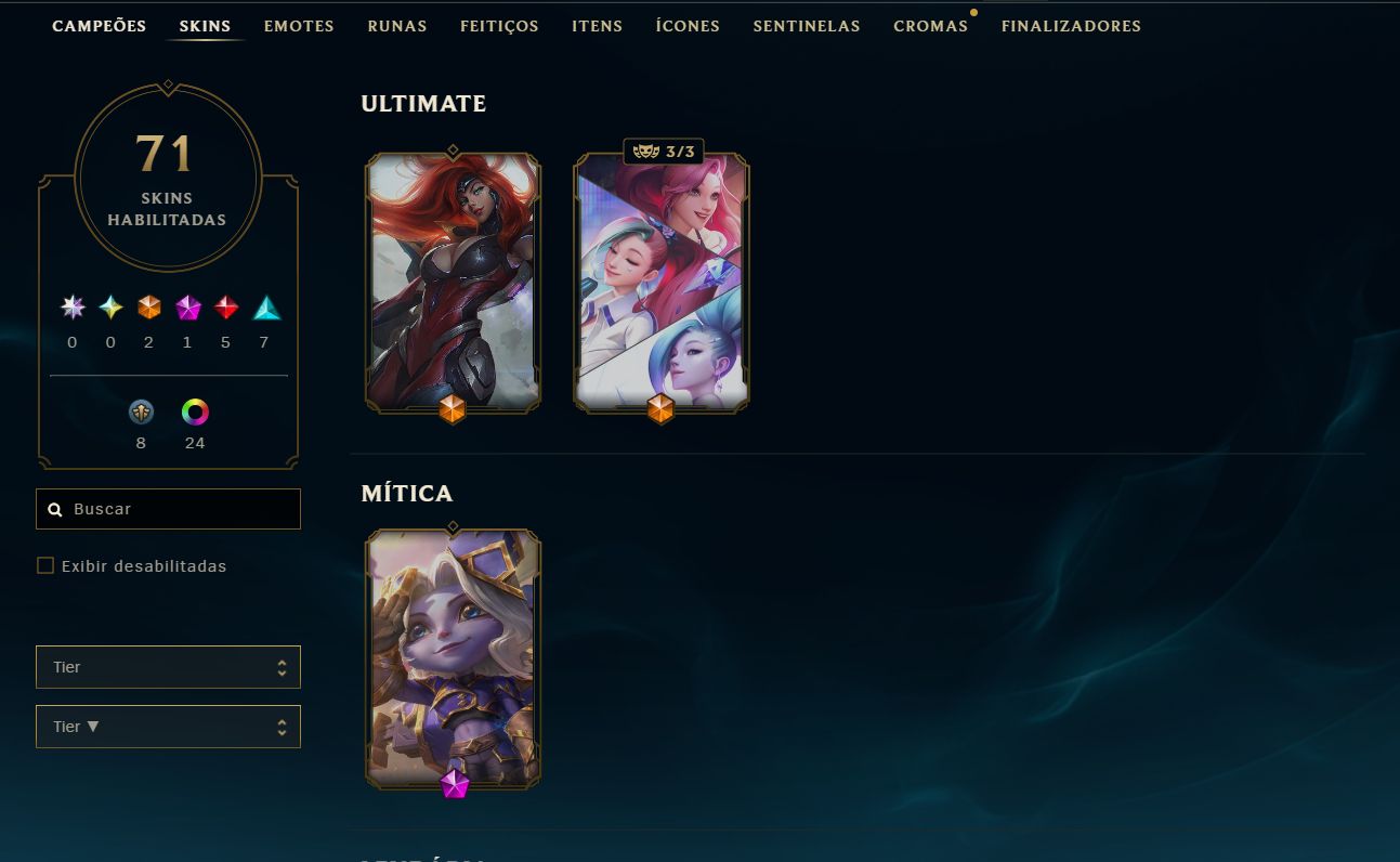 CONTA Diamante 1 50PDL | 33 Skins | Full Acesso HANDLVL