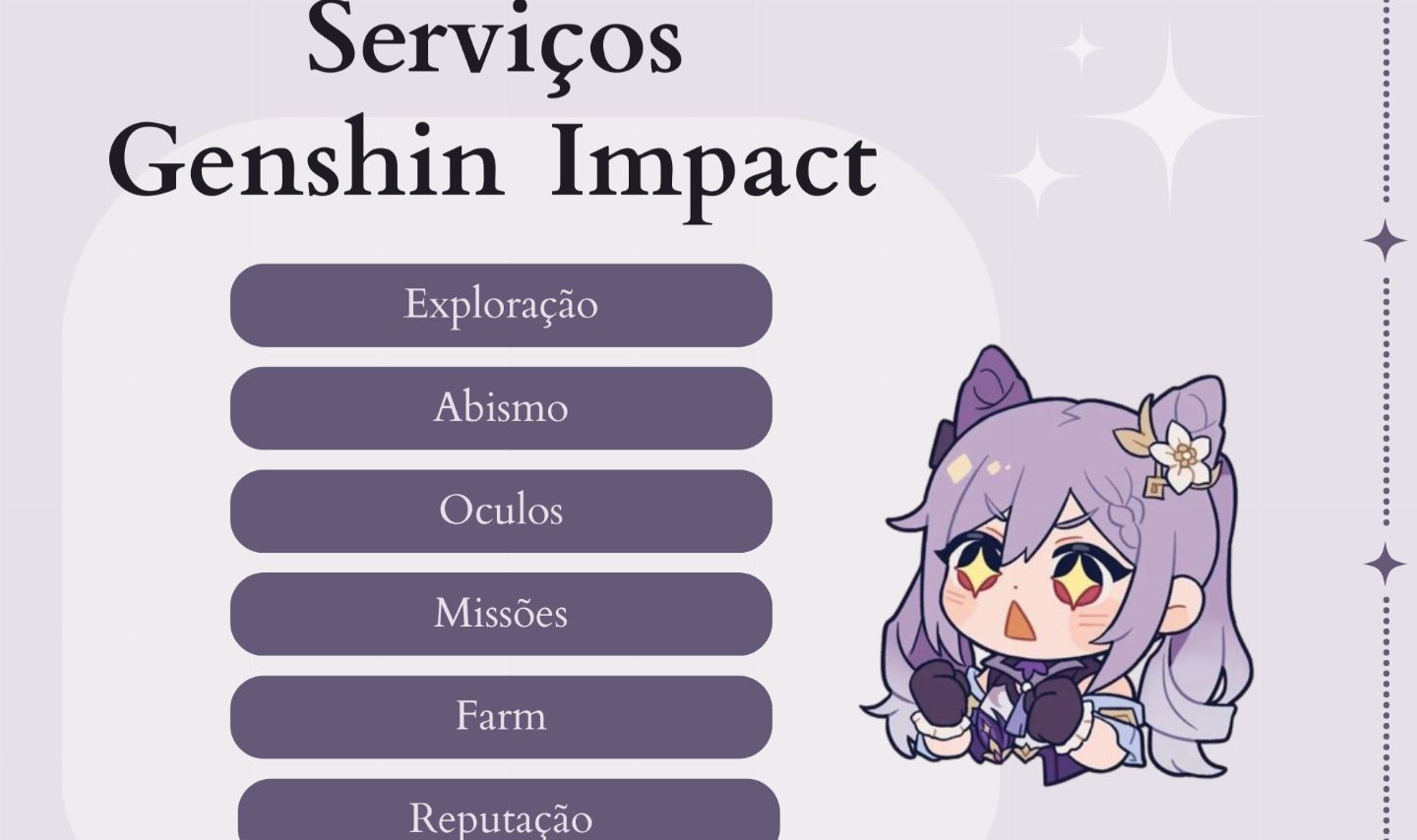 SERVIÇOS GENSHIN IMPACT