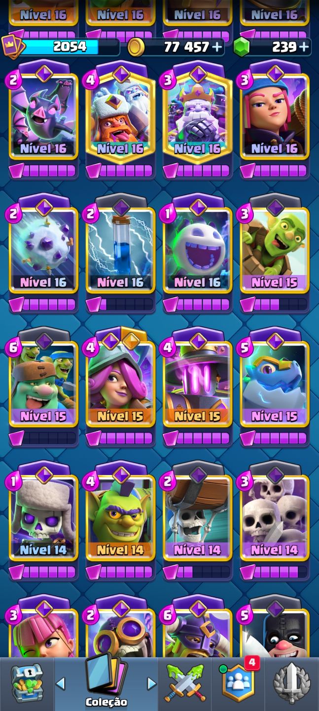 Conta Clash Royal arena sazonal 1