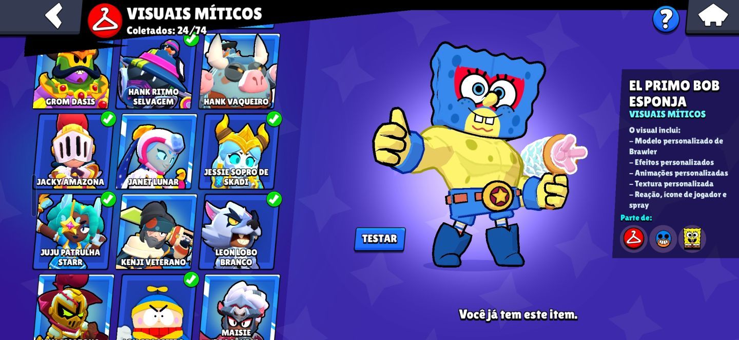Conta Brawl Stars 75k + Clash Royale 10k