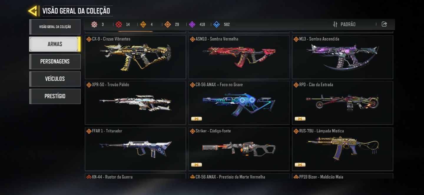 Conta Cod Mobile - 14 armas míticas