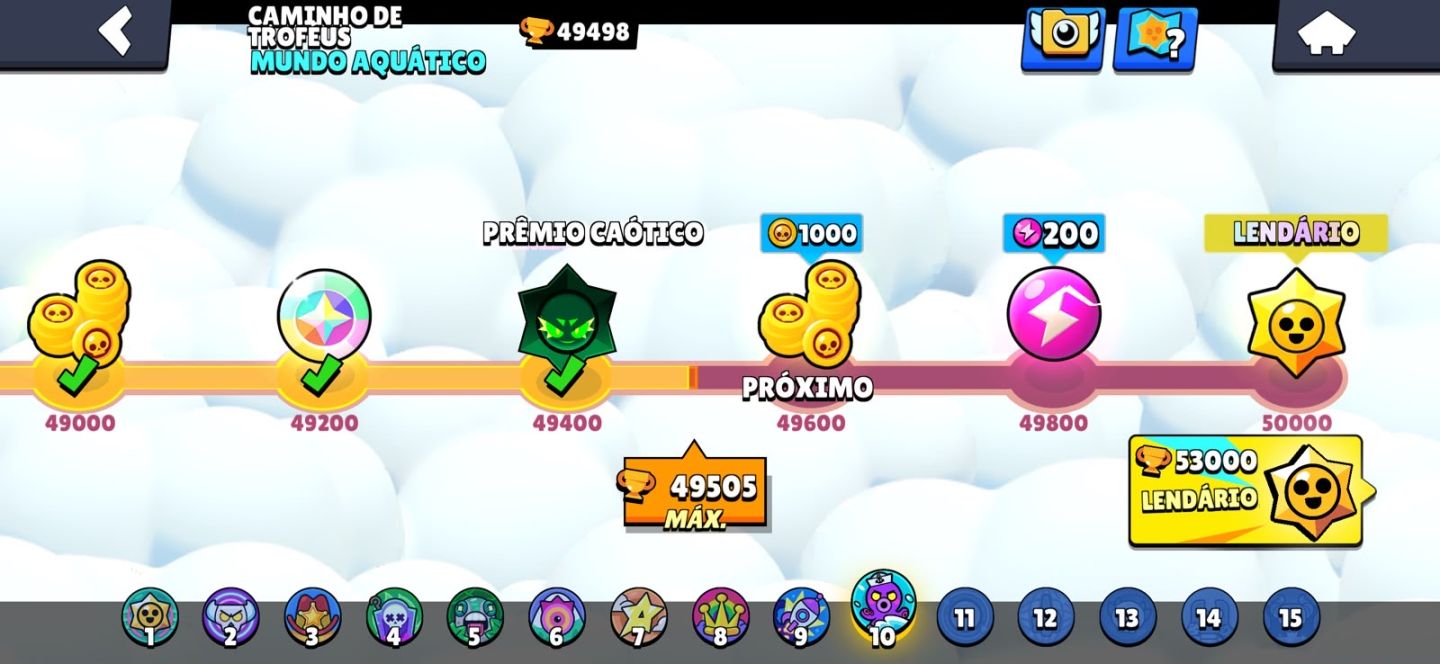 Conta de Braw stars 49k de troféus + várias skins lendárias e míticas
