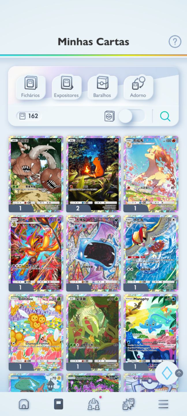 PROMOÇÃO Conta Pokémon TCG - NV 55 com 5 cartas douradas e mais de 7k cartas
