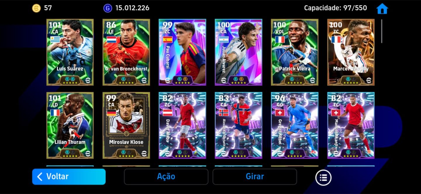 Conta FULL, efootball mobile, vários épicos, vem negociar