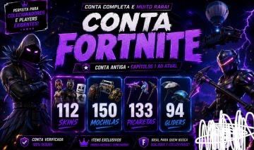 CONTA FORTNITE À VENDA COM VARIAS SKINS