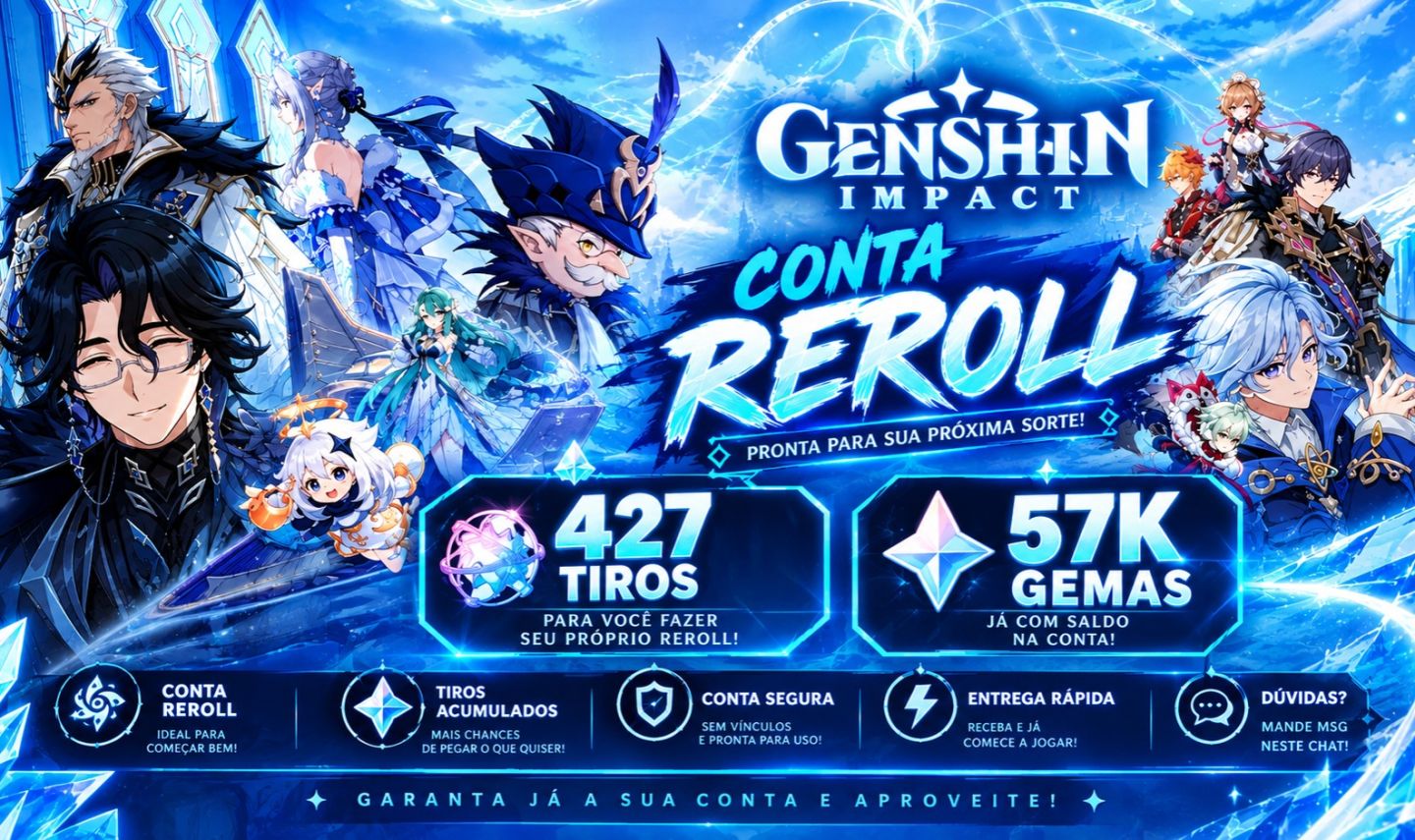 CONTA REROLL GENSHIN IMPACT! 57K GEMAS + 70 DESTINOS ENTRELAÇADOS!!