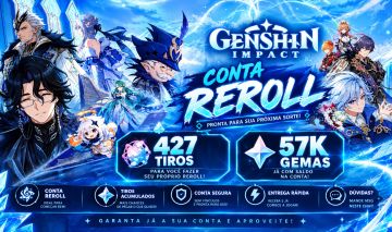 CONTA REROLL GENSHIN IMPACT! 57K GEMAS + 70 DESTINOS ENTRELAÇADOS!!