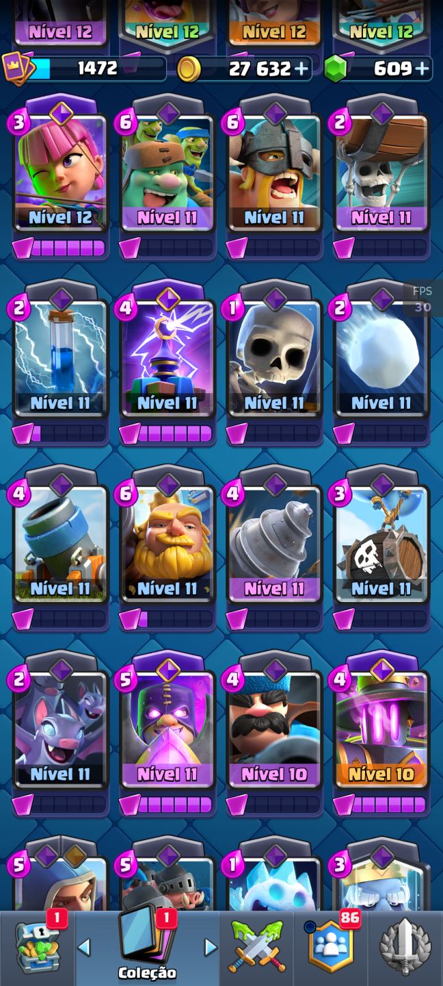 CONTA DE CLASSE ROYALE COM 11K DE TROFÉU