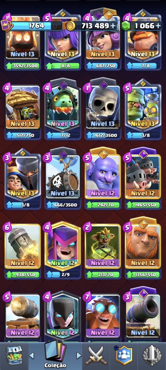 CONTA CLASH ROYALE 5 ANOS | 13K TROFÉUS | 22 EVOS | +700K OURO