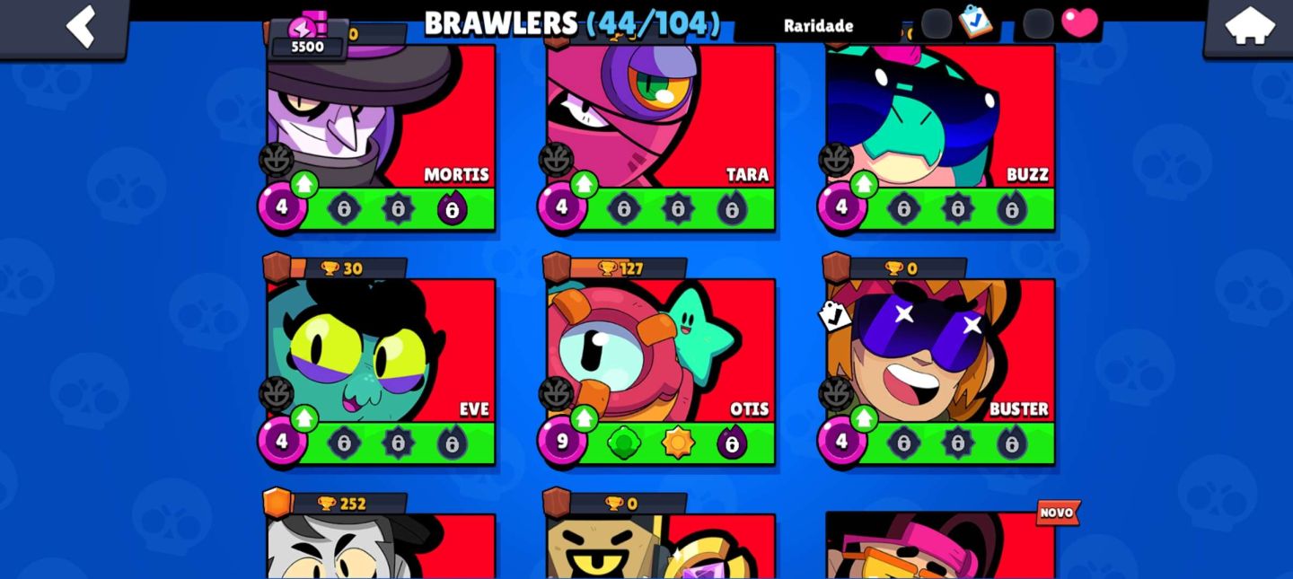CONTA BRAWL STARS DE 2022 DIVERSOS RECURSOS!